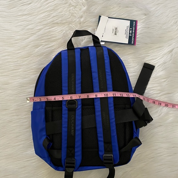 NEW wTag-DUCHAMP Blue 2-in-1 Backpack and Waist-pack - Picture 4 of 5